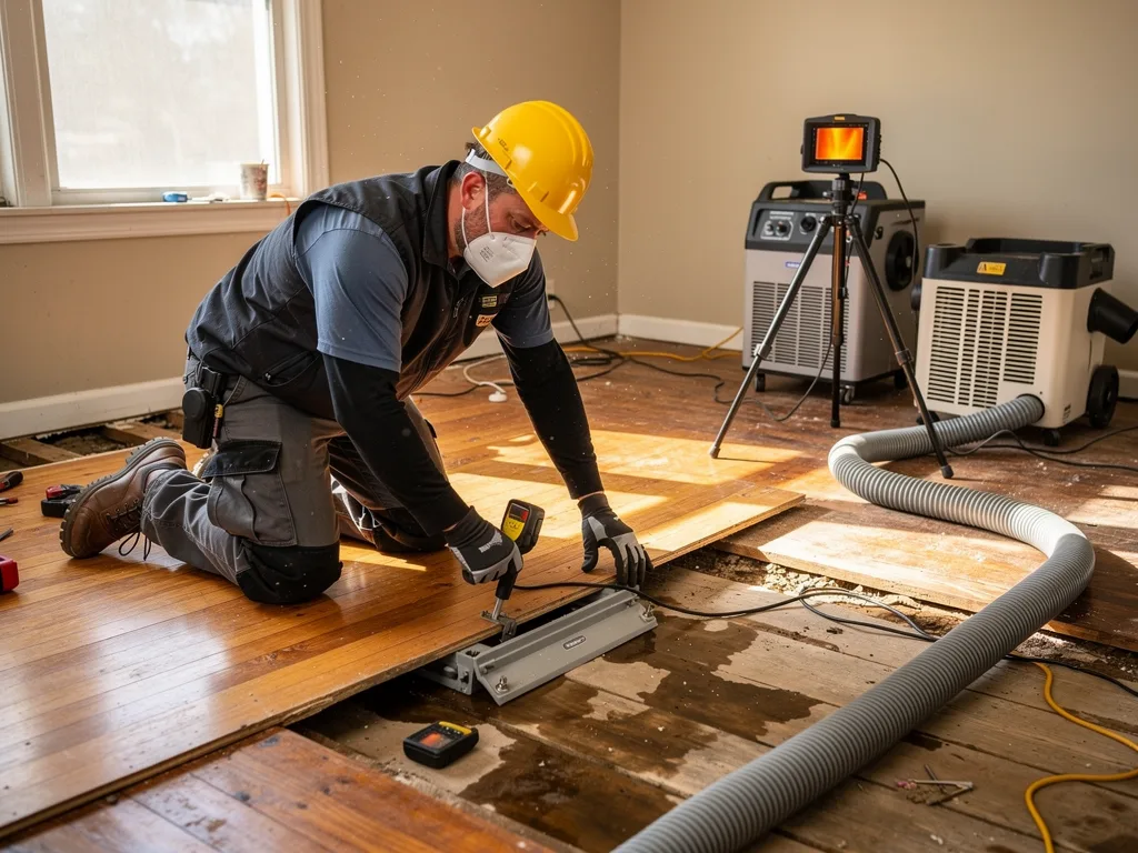Hardwood Floor Drying